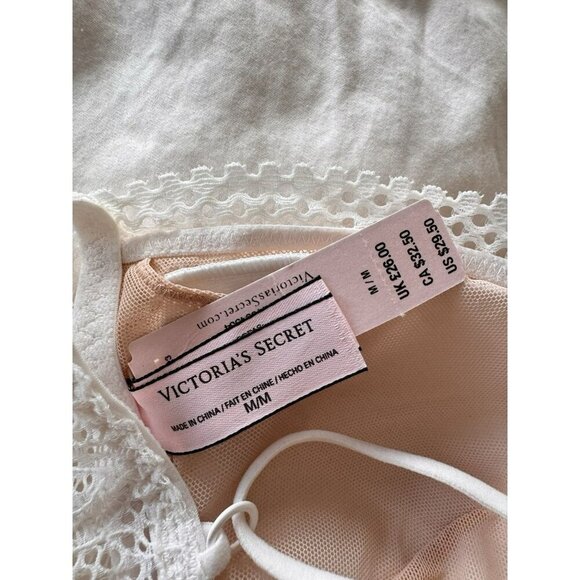 Victoria's Secret Bralette Under Bust Lace Cups Lightweight White Size Medium - Picture 7 of 7